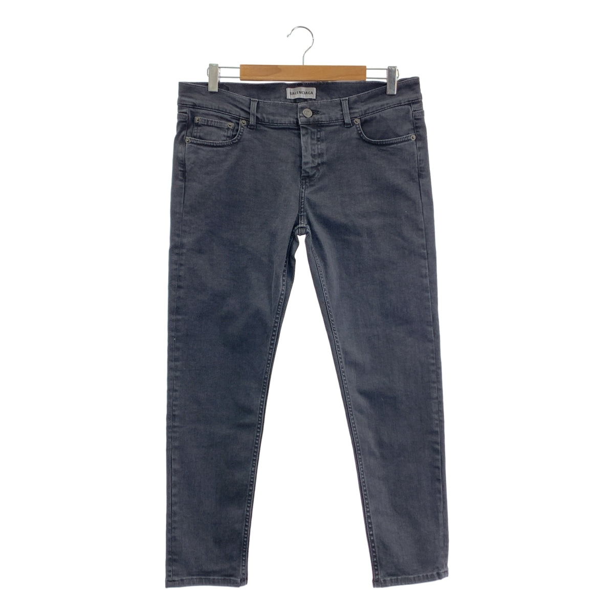 [狀況極佳] BALENCIAGA | 彈性緊身牛仔褲 | 尺寸 42 | 炭灰色 | 女款