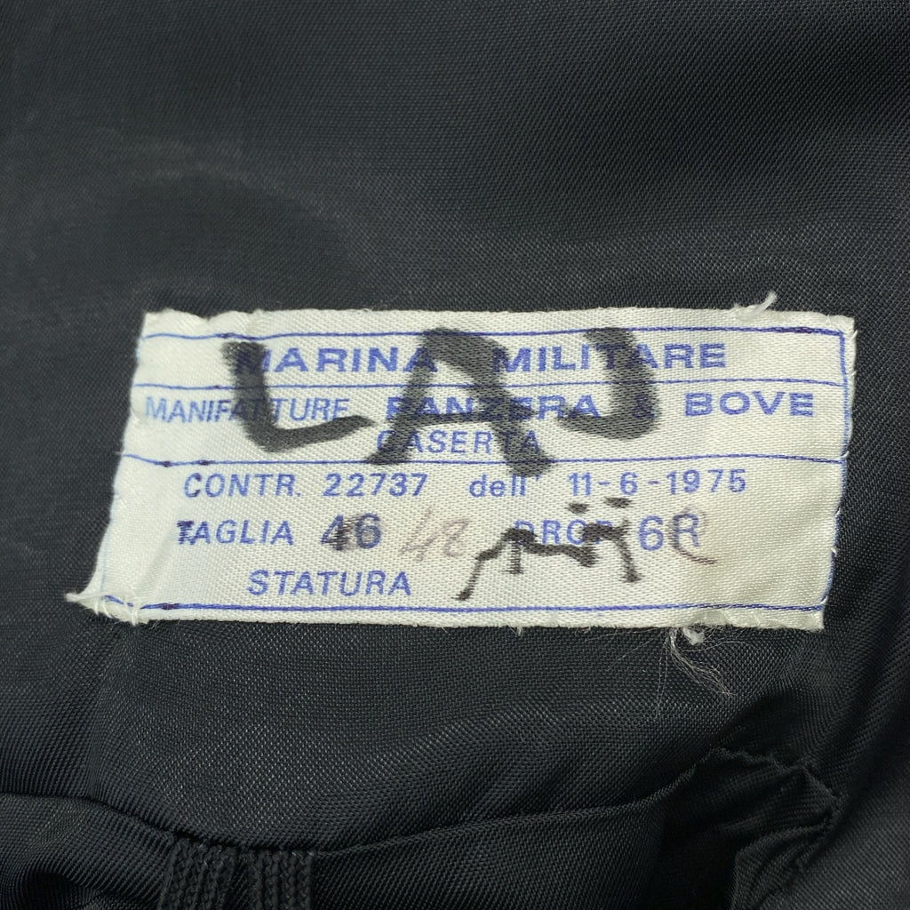 復古 / 復古服裝 | 義大利海軍羊毛金色扣環雙排扣西裝外套軍裝夾克 / 全襯裡 |