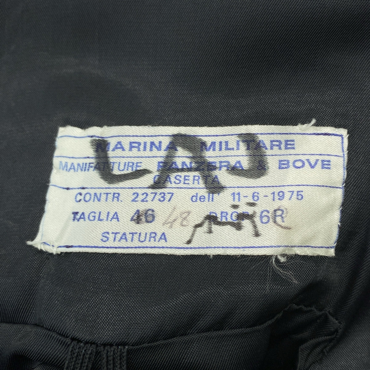 復古 / 復古服裝 | 義大利海軍羊毛金色扣環雙排扣西裝外套軍裝夾克 / 全襯裡 |