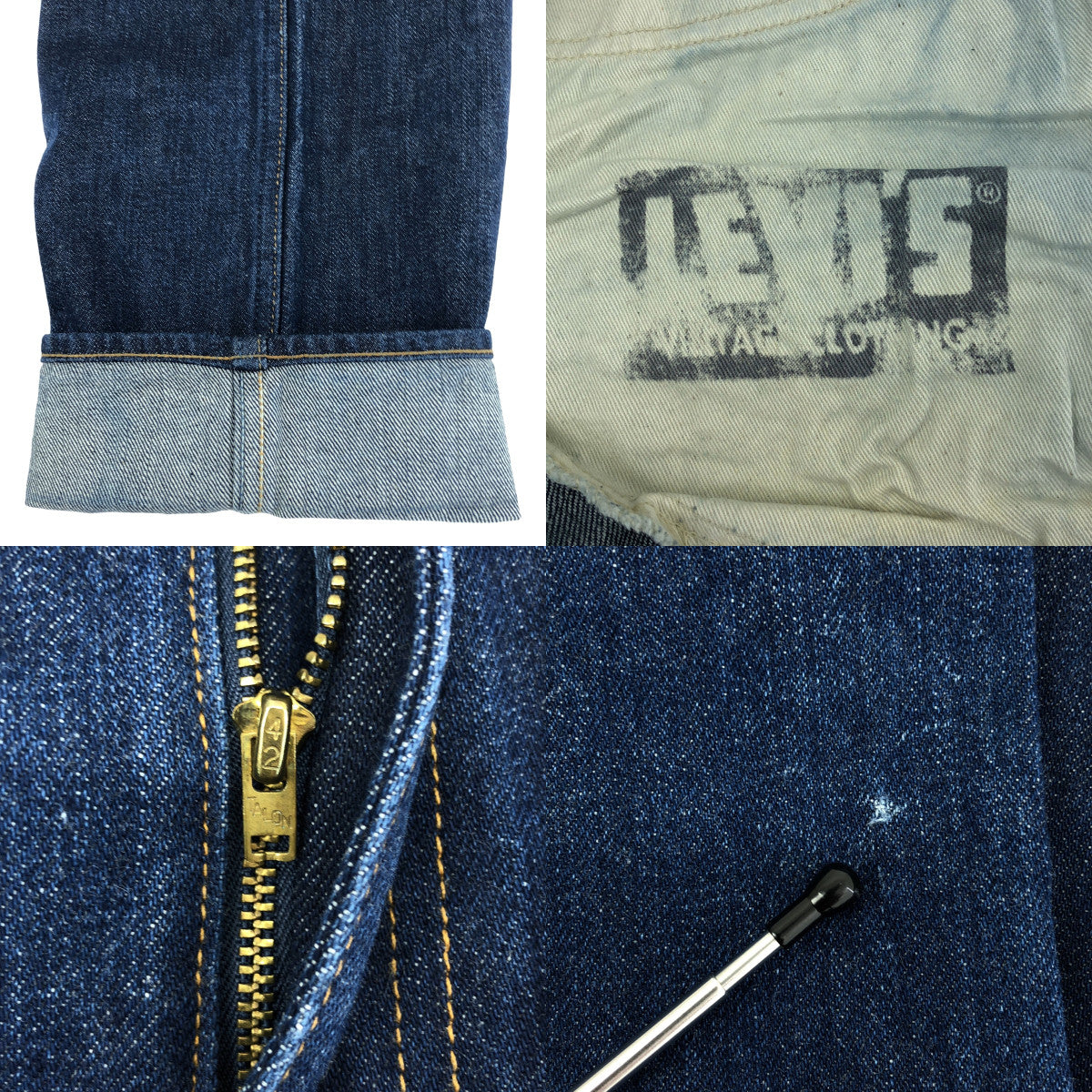 LEVI'S 復古服裝 LVC / Levi's 復古服裝 | 1969 年複製品 606 修身錐形牛仔褲 | W36 L34 |男士