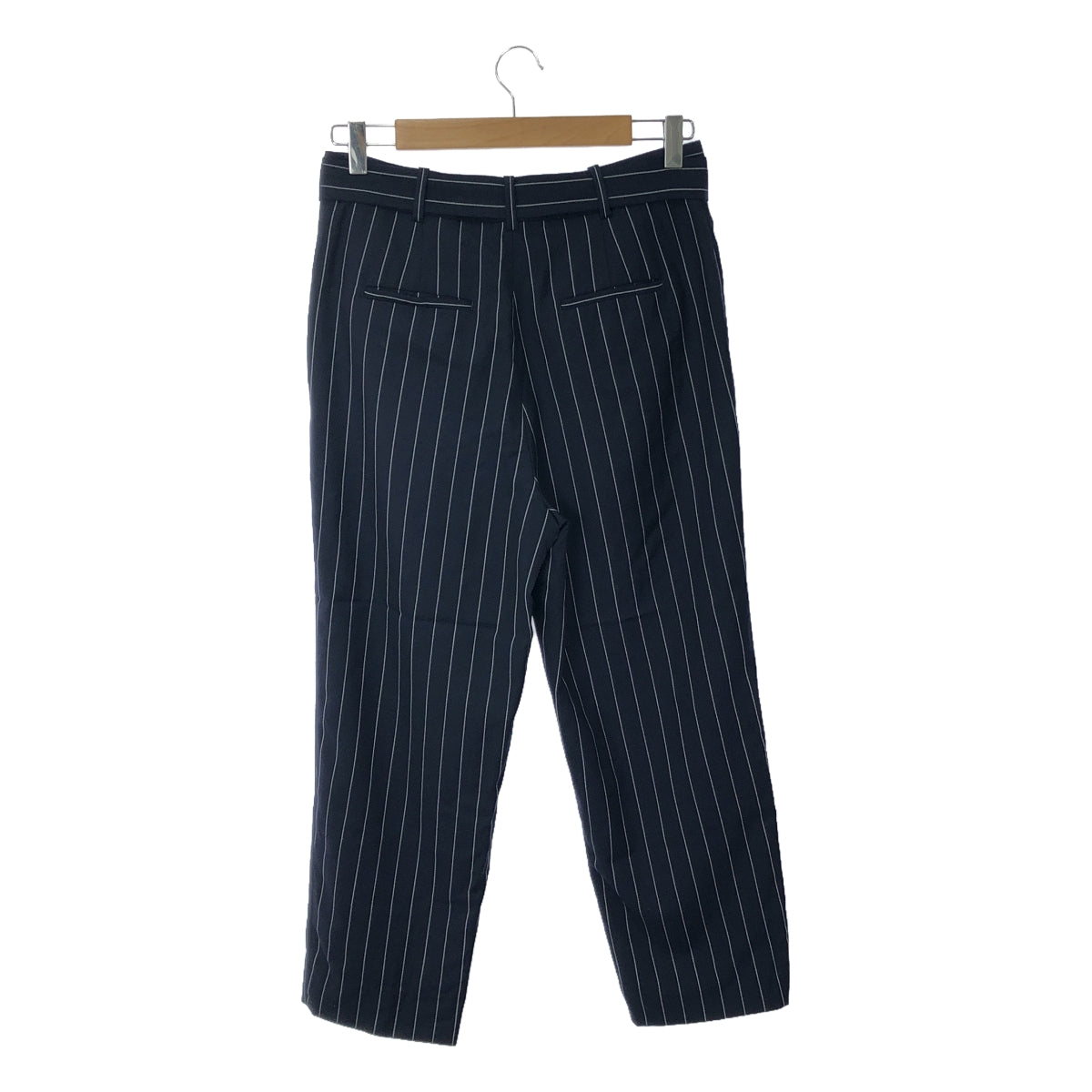 POLO RALPH LAUREN / ポロラルフローレン | ベルテッド スラックスパンツ | 4 | ネイビー | レディース