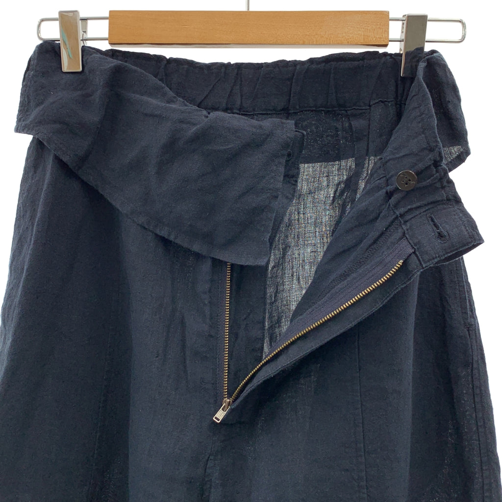 JURGEN LEHL / 요건 레일 | 린넨 와이드 팬츠 | M |