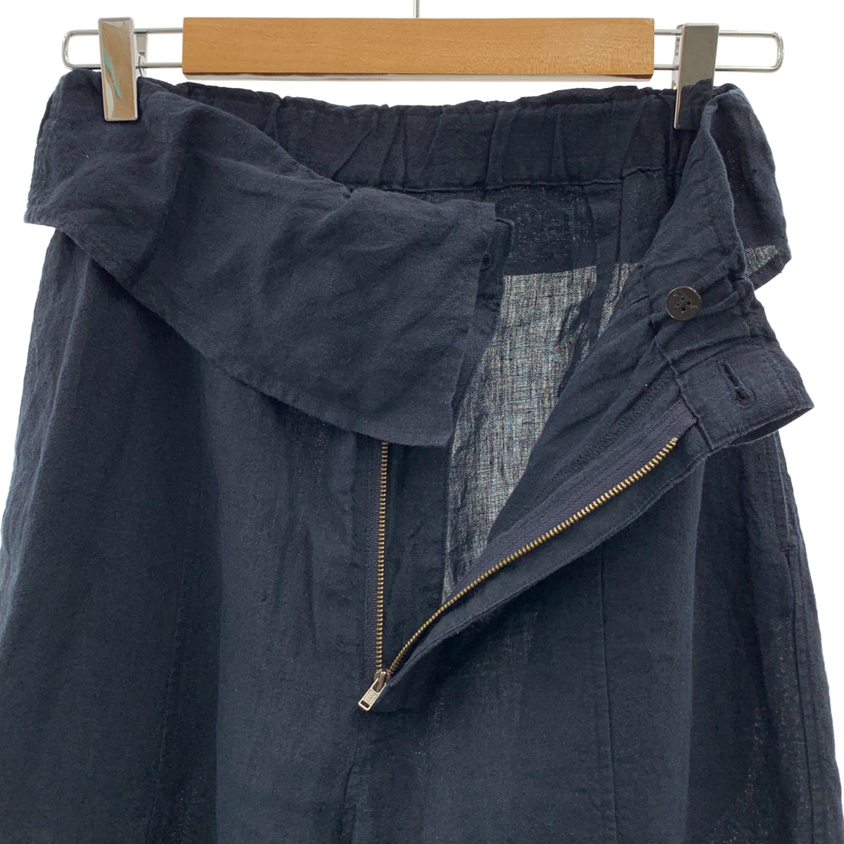 JURGEN LEHL / 요건 레일 | 린넨 와이드 팬츠 | M |