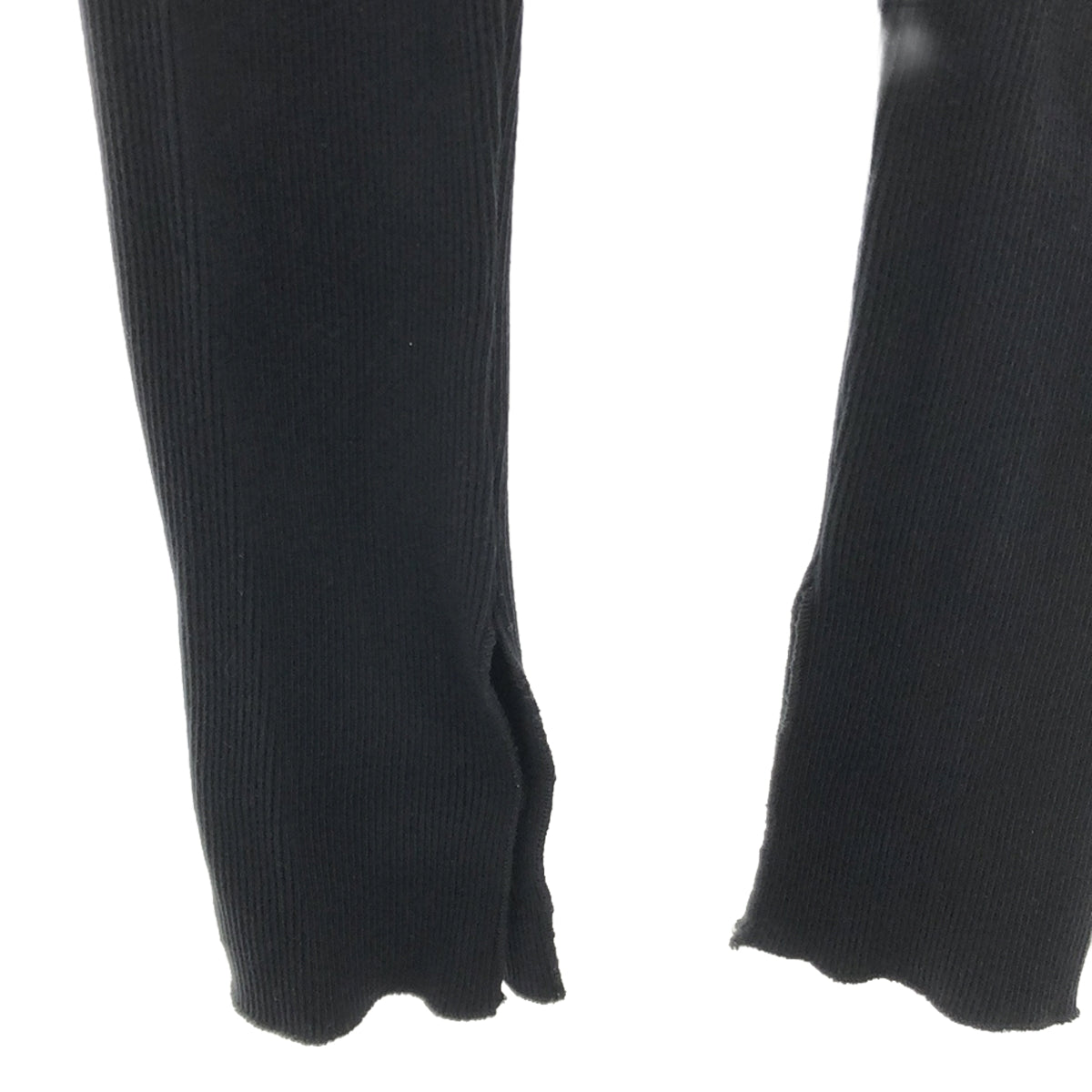 AURALEE / 오라리 | HIGH GAUGE RIB SLIT TIGHTS / 리브 슬릿 레깅스 팬츠 | 1 | 블랙 | 여성