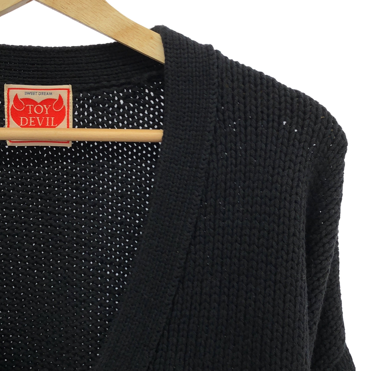 [狀況極佳] TOY DEVIL | 2024 秋冬 | FRANKEN CARDIGAN | 手工縫製弗蘭肯針織開衫 | 尺寸 3 | 黑色 | 男款