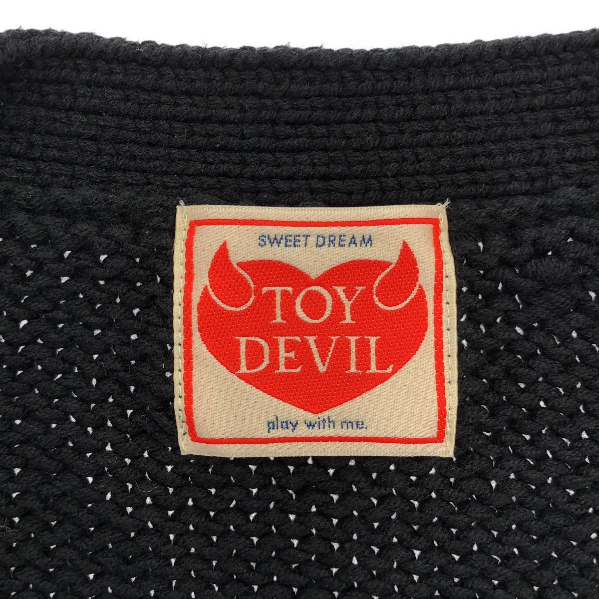 [狀況極佳] TOY DEVIL | 2024 秋冬 | FRANKEN CARDIGAN | 手工縫製弗蘭肯針織開衫 | 尺寸 3 | 黑色 | 男款