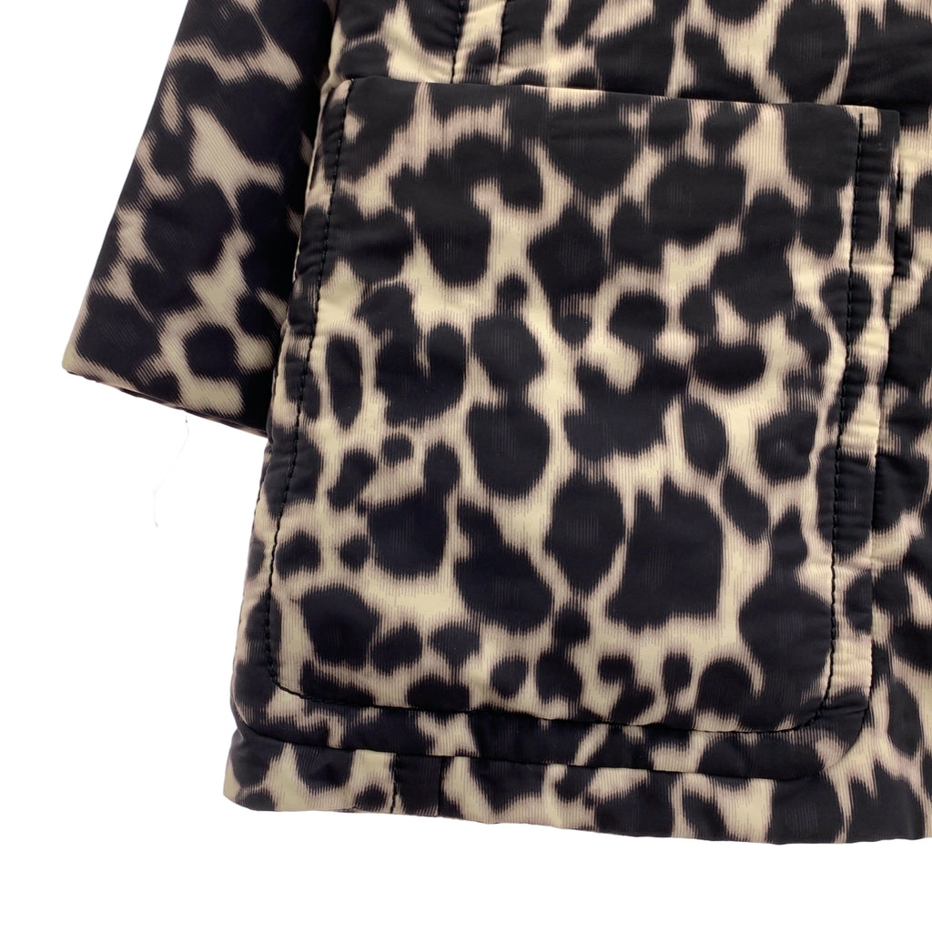 STELLA McCARTNEY | 豹紋單排扣大衣，可拆卸皮草和絎縫襯裡 | 00 碼 | 女款