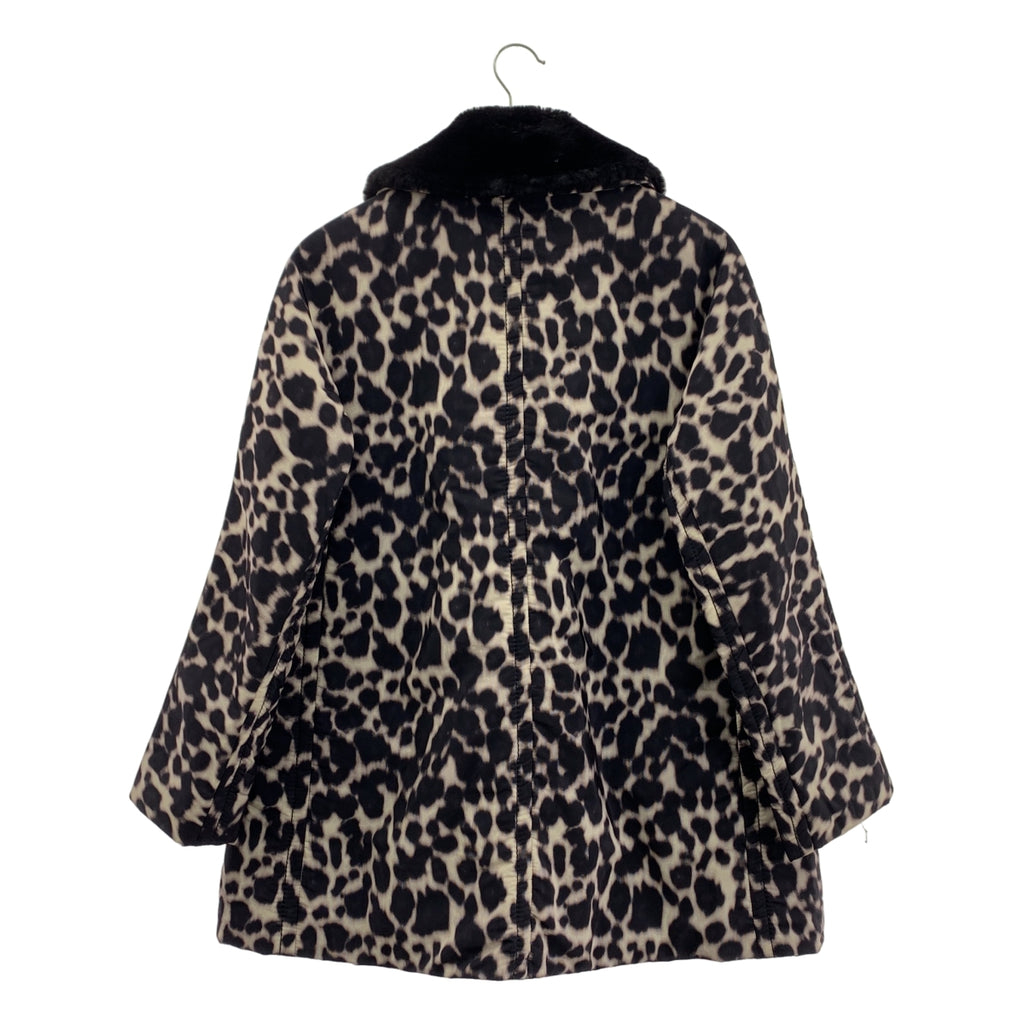 STELLA McCARTNEY | 豹紋單排扣大衣，可拆卸皮草和絎縫襯裡 | 00 碼 | 女款