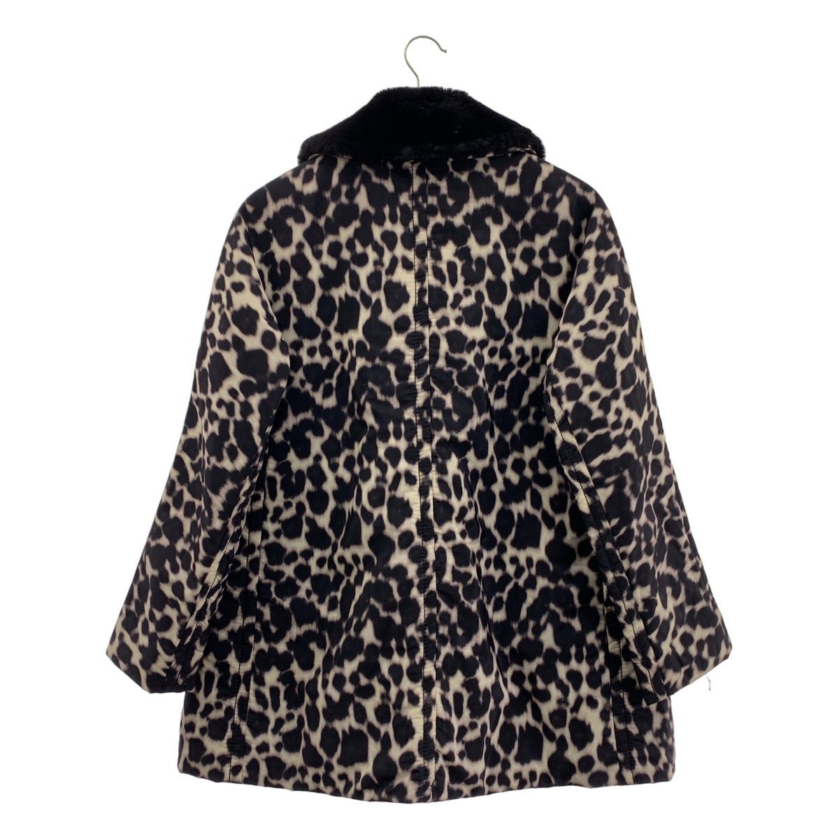 STELLA McCARTNEY | 豹紋單排扣大衣，可拆卸皮草和絎縫襯裡 | 00 碼 | 女款