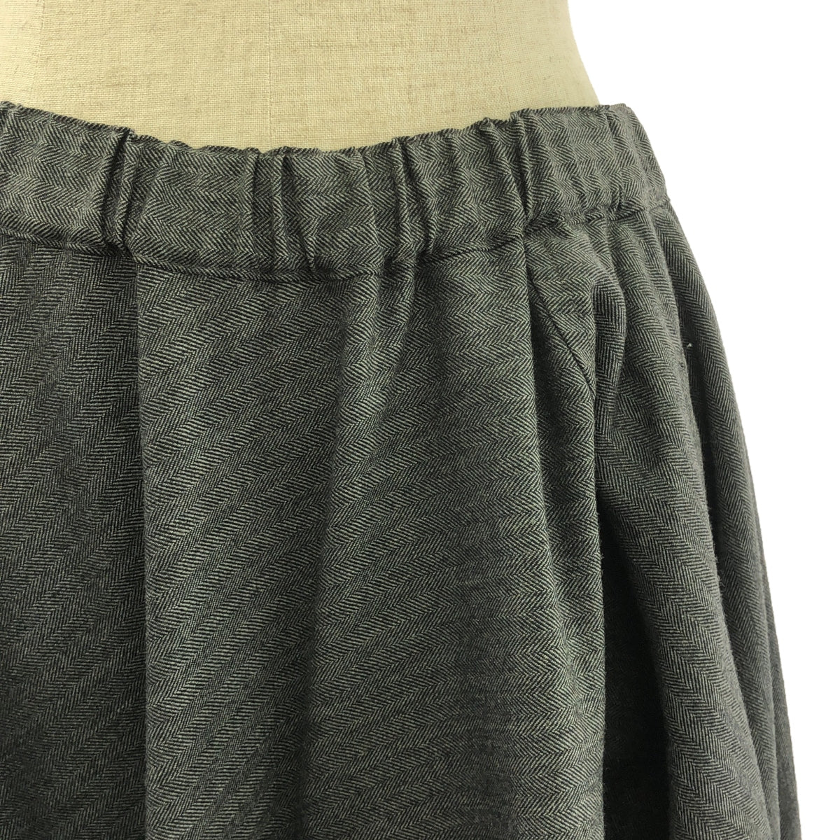 COMME des GARCONS | 2014AW | Asymmetrical Herringbone Patch Drawstring Over Pants | S | Women's