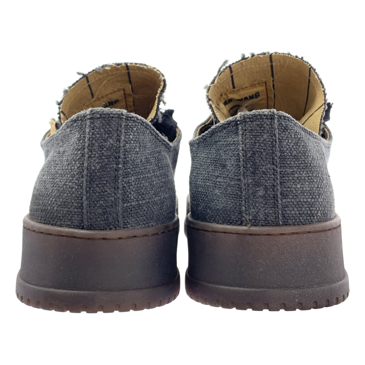 UMA WANG | 2024SS | 男士網球鞋亞麻帆布低筒運動鞋 | 尺寸 42