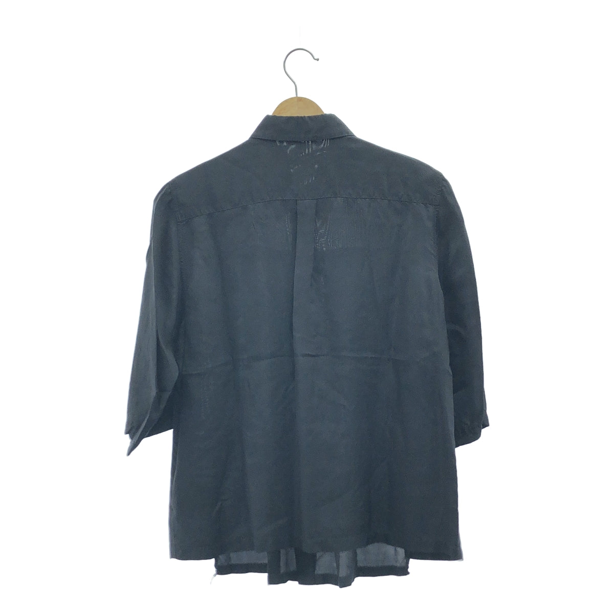 COMME des GARCONS | 2011SS | Cupra 褶皺半袖襯衫 | M | 黑色 | 女款