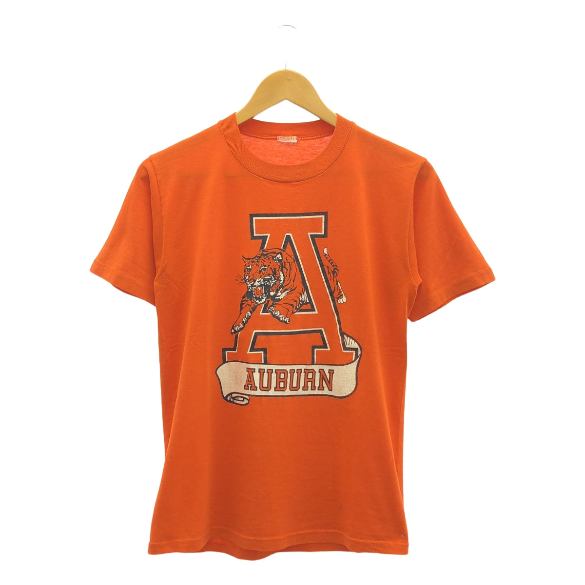 復古 / 復古服裝 |估計 1980 年代〜未知虎紋 T 卹剪裁和縫製 |橙色 |男士