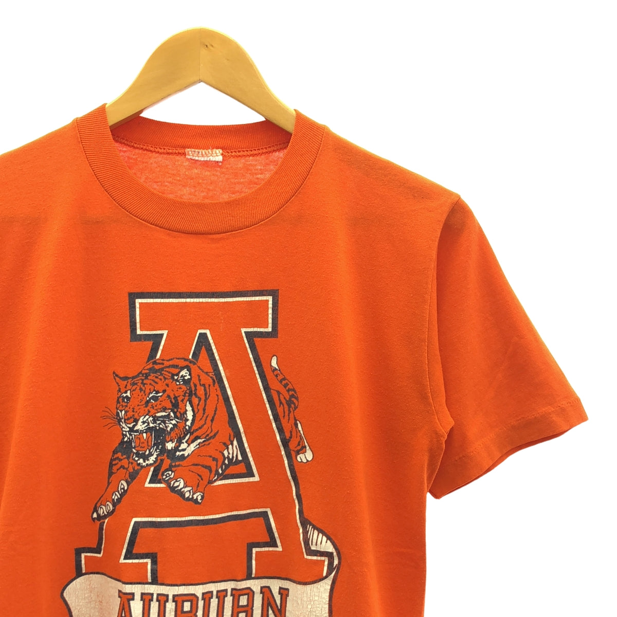 復古 / 復古服裝 |估計 1980 年代〜未知虎紋 T 卹剪裁和縫製 |橙色 |男士