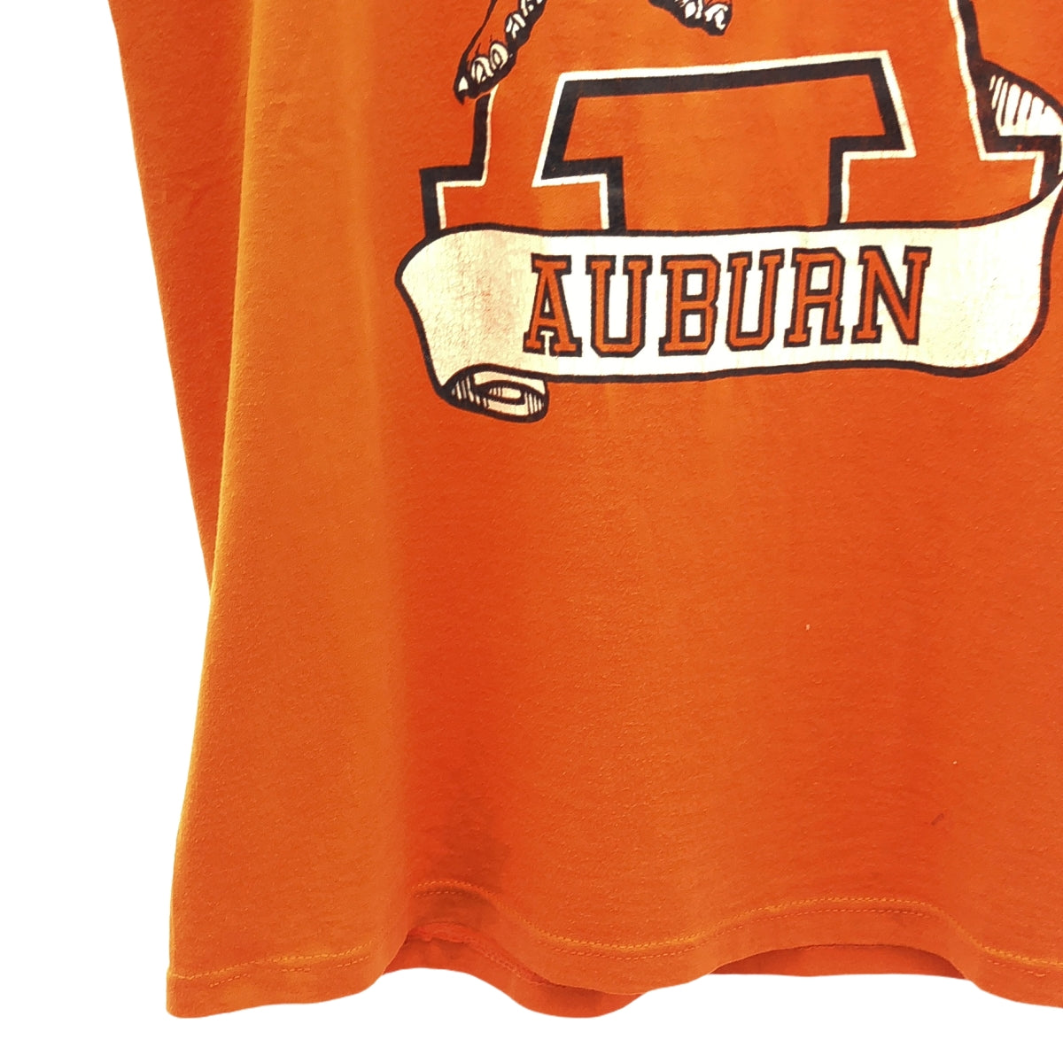 復古 / 復古服裝 |估計 1980 年代〜未知虎紋 T 卹剪裁和縫製 |橙色 |男士