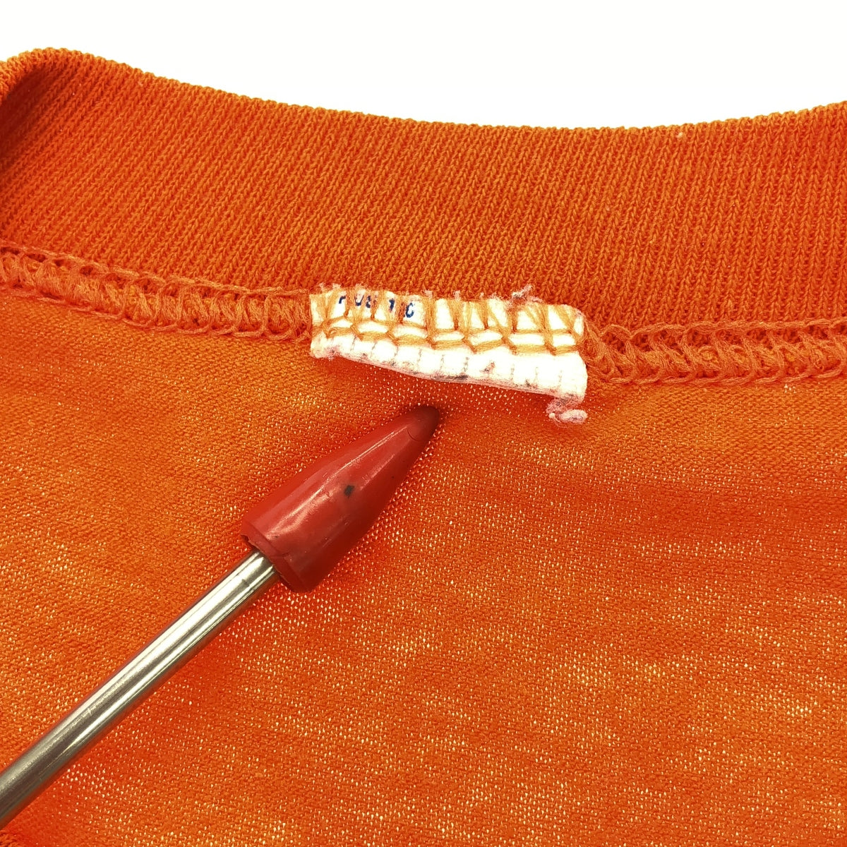 復古 / 復古服裝 |估計 1980 年代〜未知虎紋 T 卹剪裁和縫製 |橙色 |男士