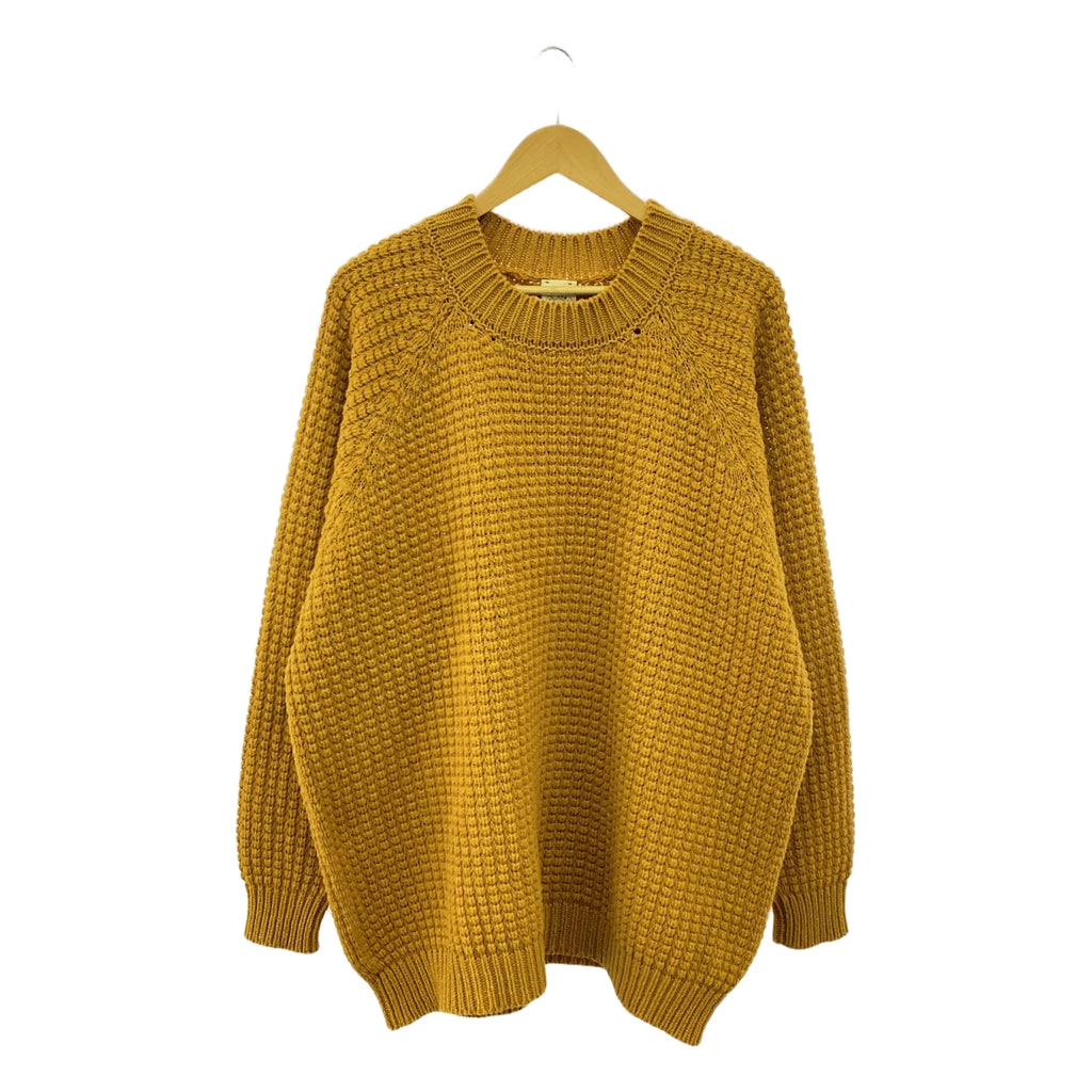 【新品】  JAN-JAN VAN ESSCHE / ヤンヤンヴァンエシュ | KNIT #60 ウールリネン ルーズフィットニット | L | GOLD LALIN | メンズ