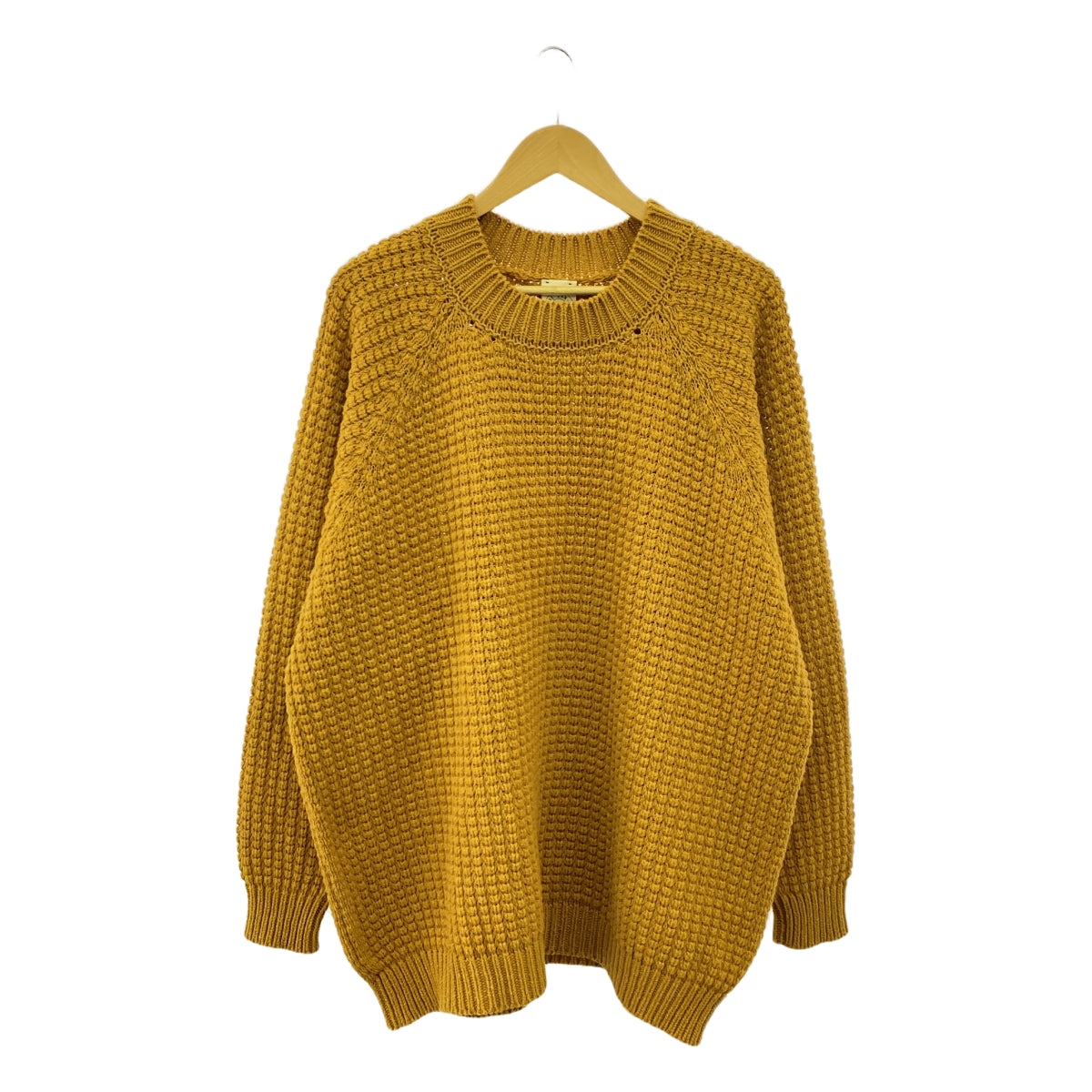 【新品】  JAN-JAN VAN ESSCHE / ヤンヤンヴァンエシュ | KNIT #60 ウールリネン ルーズフィットニット | L | GOLD LALIN | メンズ