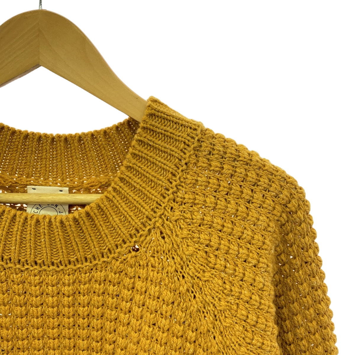 【新品】  JAN-JAN VAN ESSCHE / ヤンヤンヴァンエシュ | KNIT #60 ウールリネン ルーズフィットニット | L | GOLD LALIN | メンズ