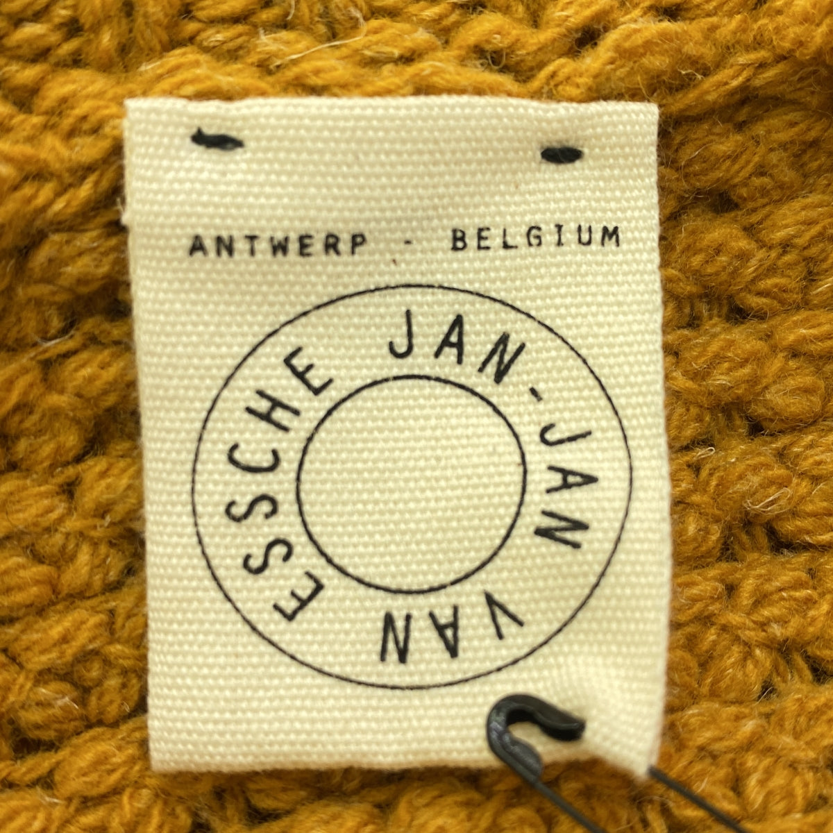 【新品】  JAN-JAN VAN ESSCHE / ヤンヤンヴァンエシュ | KNIT #60 ウールリネン ルーズフィットニット | L | GOLD LALIN | メンズ