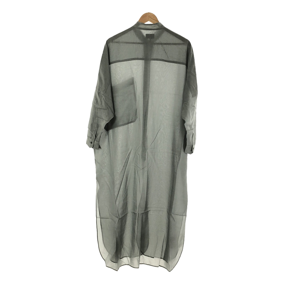 OLTA DESIGNS | Chest pocket point sheer long gown shirt dress | 1 | Women's