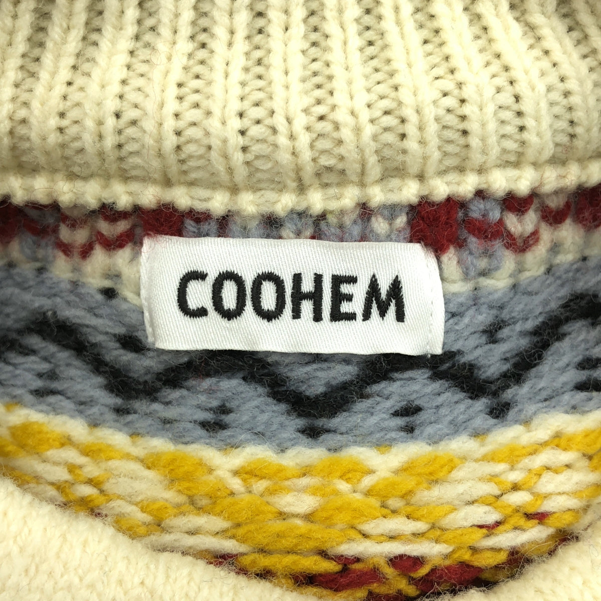 Coohem / コーヘン | 2023AW | FAIR ISLE KNIT PULLOVER 幾何学模様 プルオーバーニット | F | マルチカラー | レディース