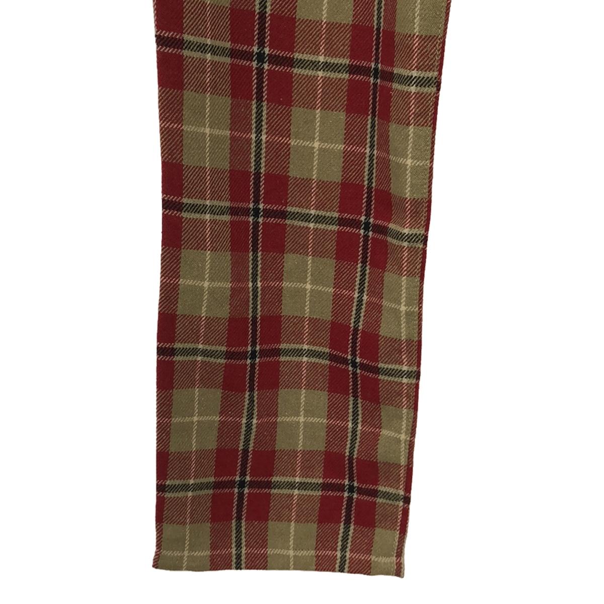 DOLCE＆GABBANA / Dolce &amp; Gabbana Dolce &amp; Gabbana | JEANS Wool Tartan Check 5P Straight Pants | 44 | Red / Beige | Men's