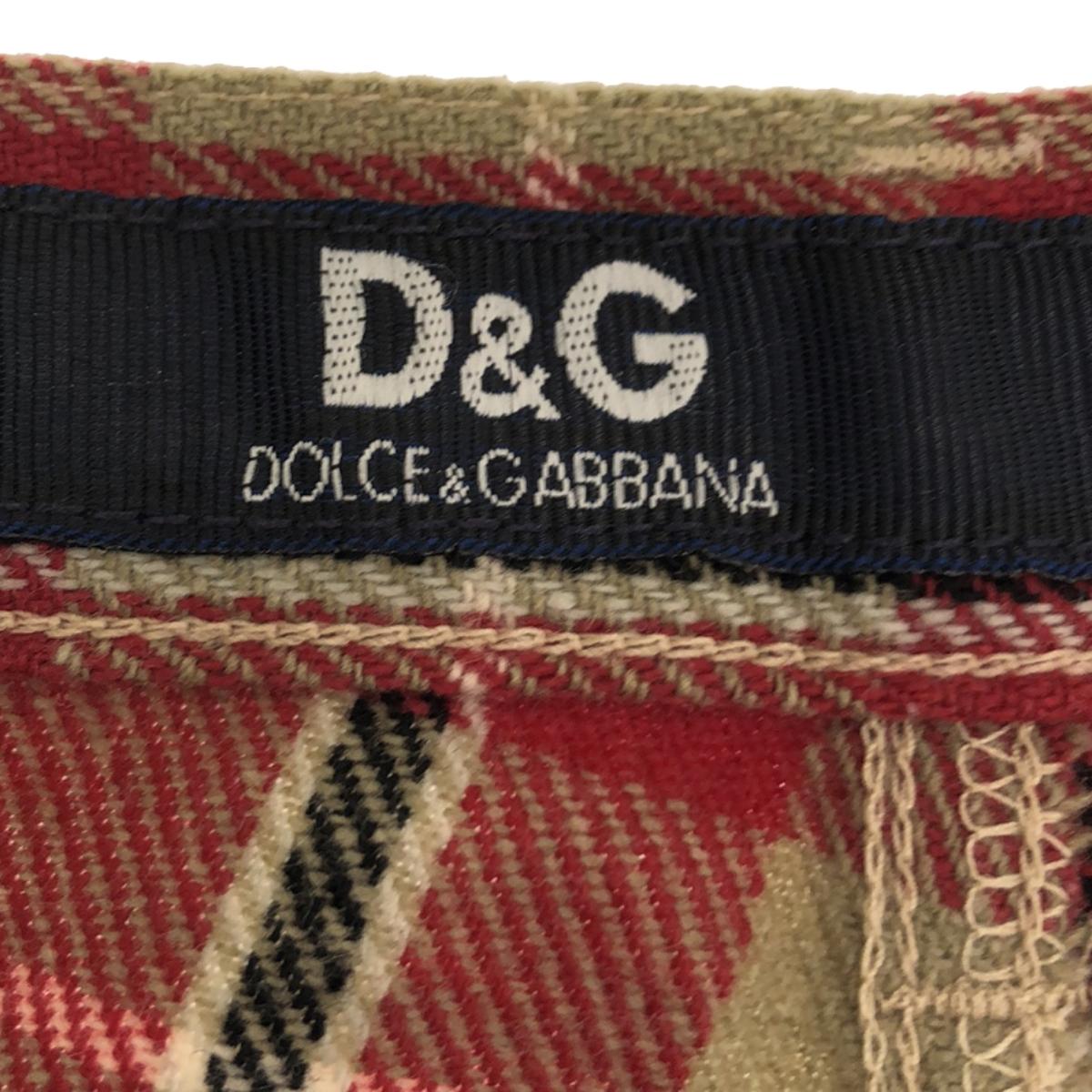 DOLCE＆GABBANA / Dolce &amp; Gabbana Dolce &amp; Gabbana | JEANS Wool Tartan Check 5P Straight Pants | 44 | Red / Beige | Men's