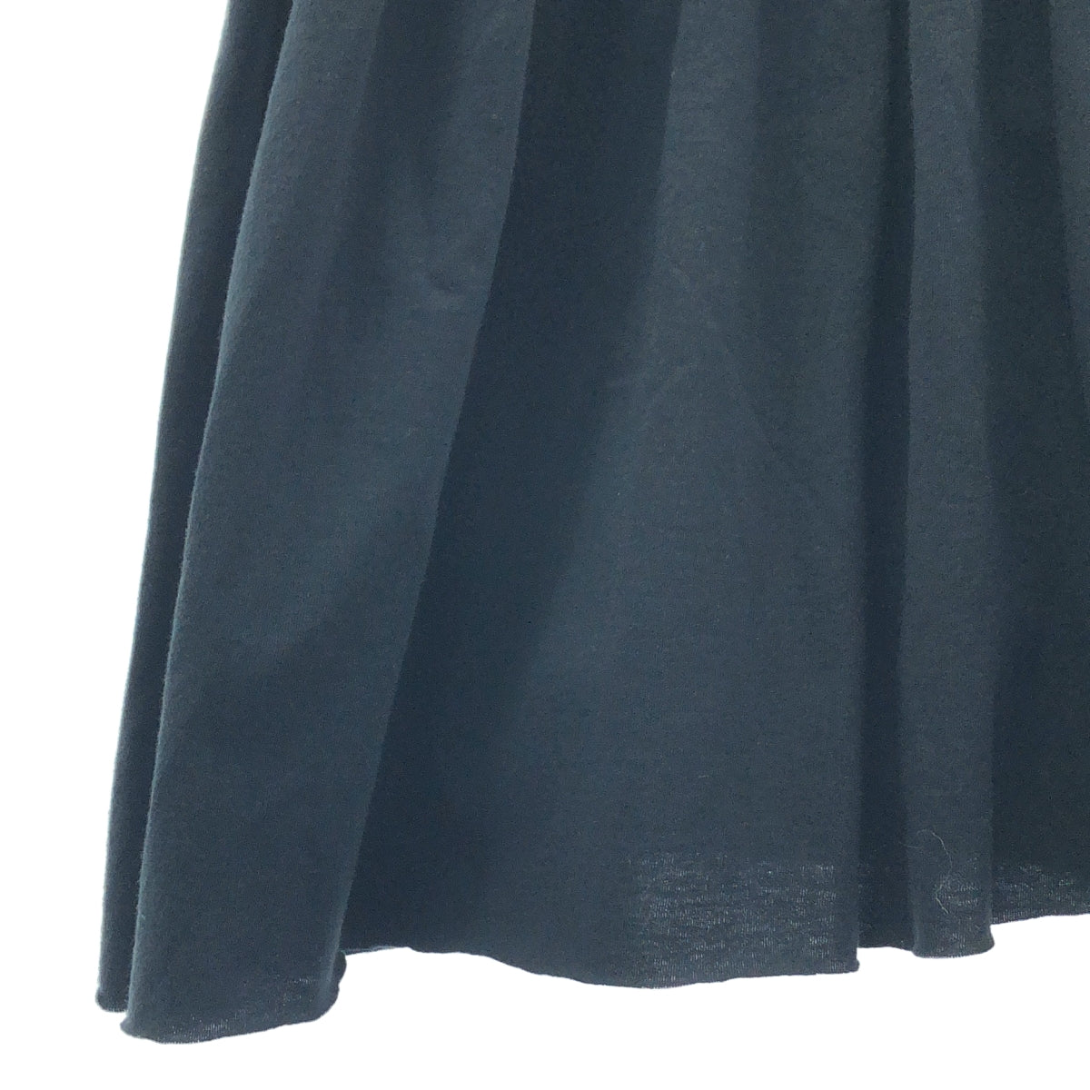 【美品】  nagonstans / ナゴンスタンス | ソフト天竺 ギャザー ロングスカート | 36 | ブラック | レディース