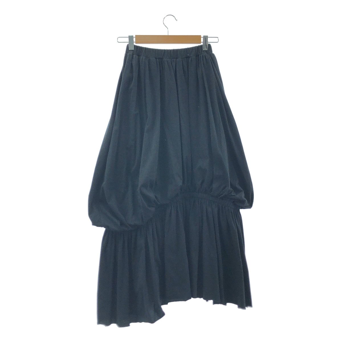 [狀況良好] nagonstans | 柔軟針織褶皺長裙 | 36碼 | 黑色 | 女款