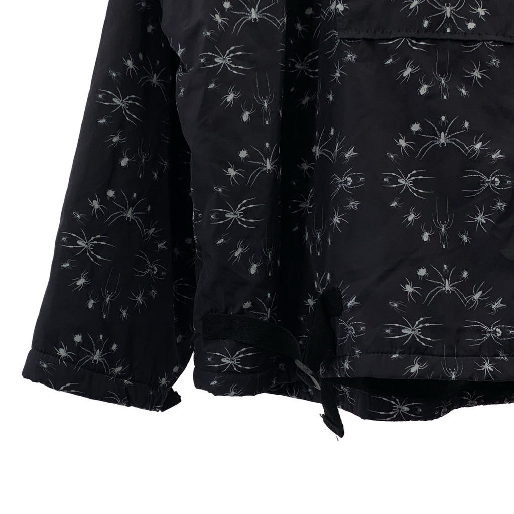 FUCKING AWESOME / ファッキンオーサム | SPIDER PATTERN NYLON ANORAK HOODIE FLEECE LINER スパイダー柄 ナイロン アノラック フーディー | M | ブラック | メンズ