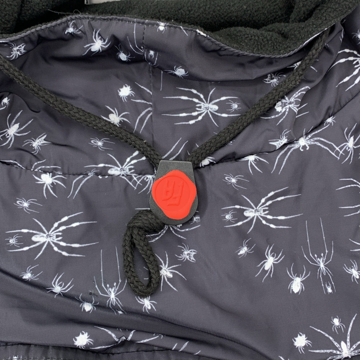 FUCKING AWESOME / ファッキンオーサム | SPIDER PATTERN NYLON ANORAK HOODIE FLEECE LINER スパイダー柄 ナイロン アノラック フーディー | M | ブラック | メンズ