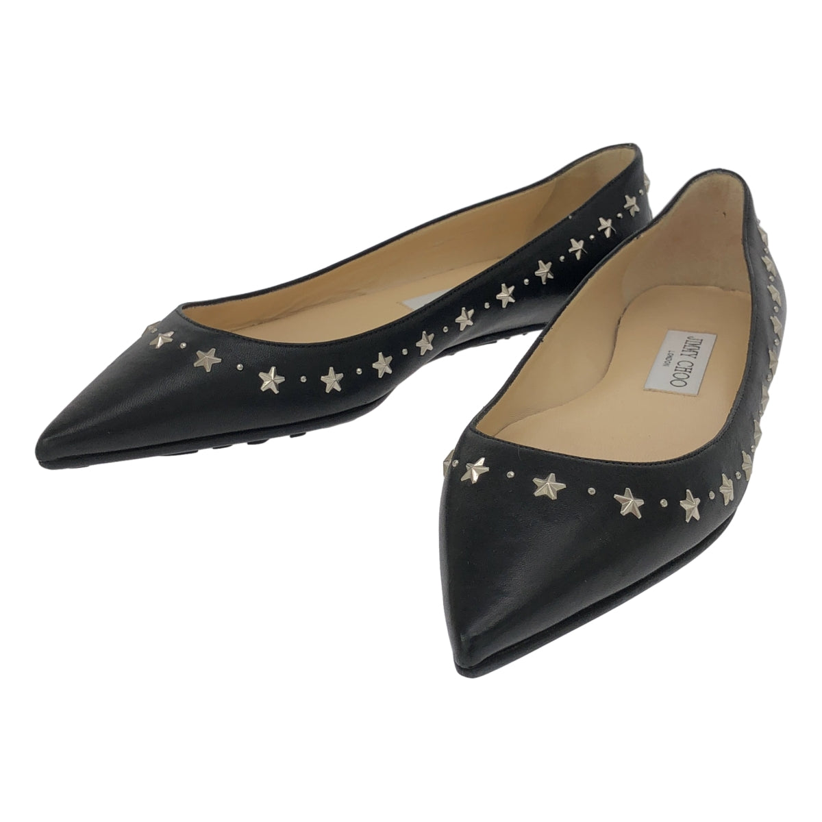 JIMMY CHOO | 星星鉚釘尖頭平底鞋 | 尺寸 36 1/2 | 女款