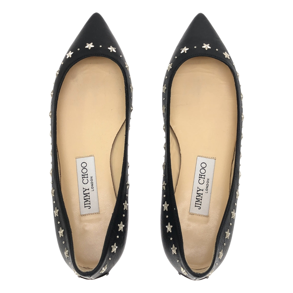 JIMMY CHOO | 星星鉚釘尖頭平底鞋 | 尺寸 36 1/2 | 女款