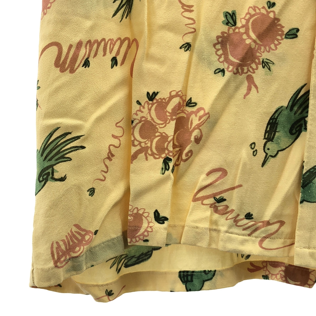 visvim | 2022 春夏 | Wallis Shirt S/S Sunnybird 人造絲開領襯衫 | 尺寸 1 | 黃色 | 男款