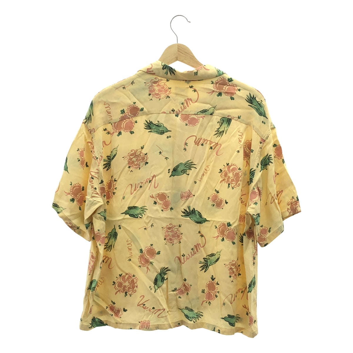 visvim | 2022 春夏 | Wallis Shirt S/S Sunnybird 人造絲開領襯衫 | 尺寸 1 | 黃色 | 男款