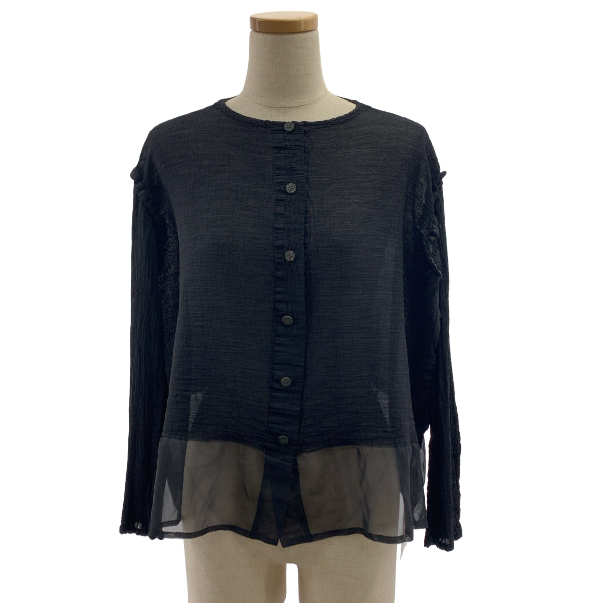 me ISSEY MIYAKE / 미이세이미야케 | 2024SS | SHEER SEE-THROUGH CREPE 크레페 가디건 |