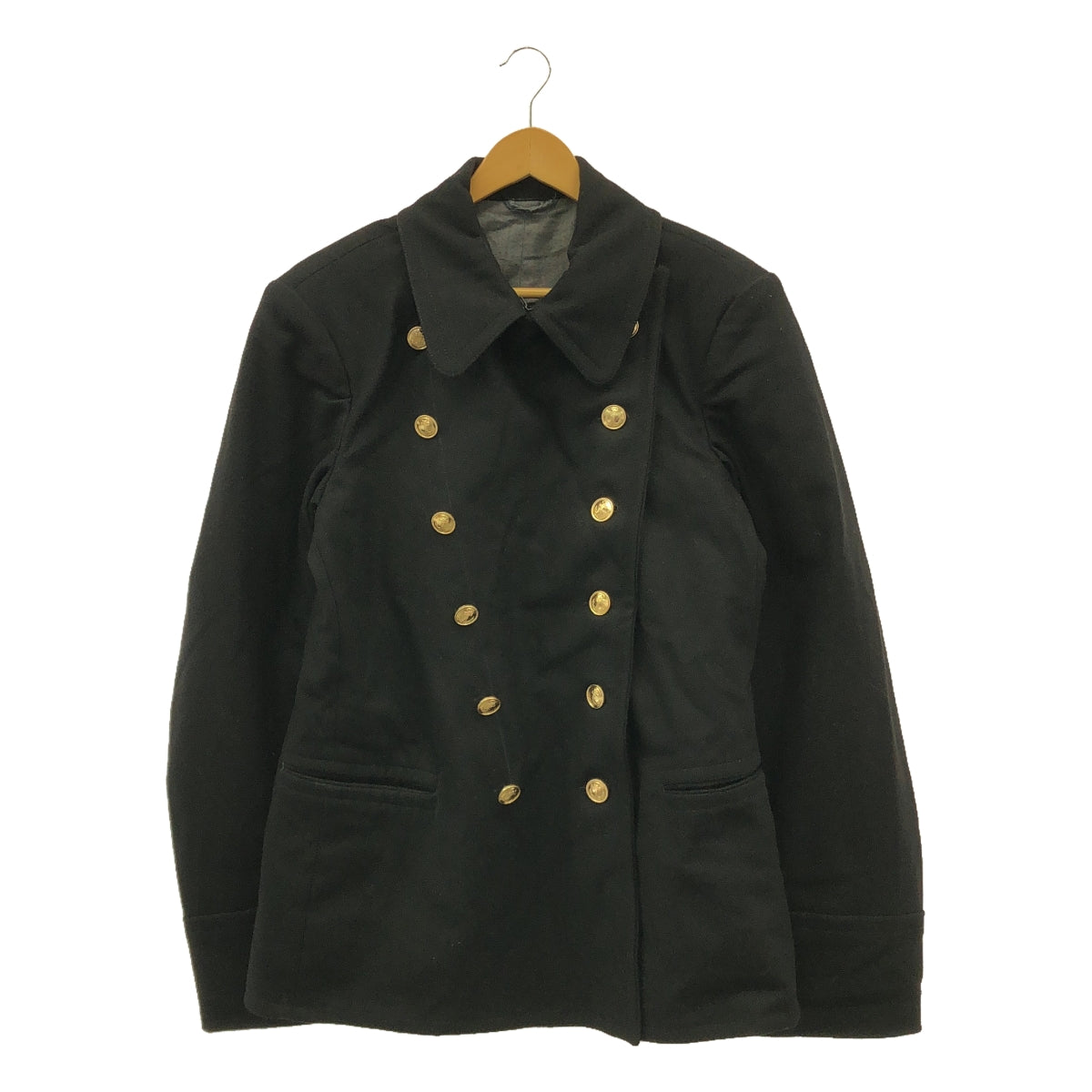 VINTAGE / Vintage clothing | Russian military double-breasted marine pea coat | Black | Men's