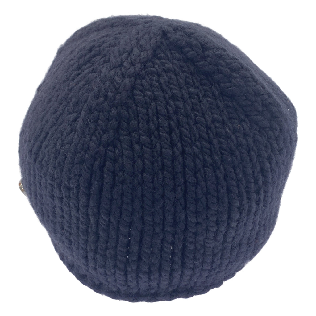 【미품】 HERMES / 헤르메스 | Joplin beanie / 울 캐시미어 실크 세리에 버튼 니트 캡 비니 모자 | S | 블랙 | 여성