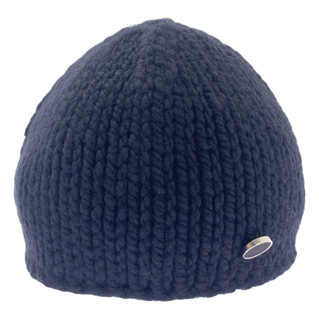 【미품】 HERMES / 헤르메스 | Joplin beanie / 울 캐시미어 실크 세리에 버튼 니트 캡 비니 모자 | S | 블랙 | 여성