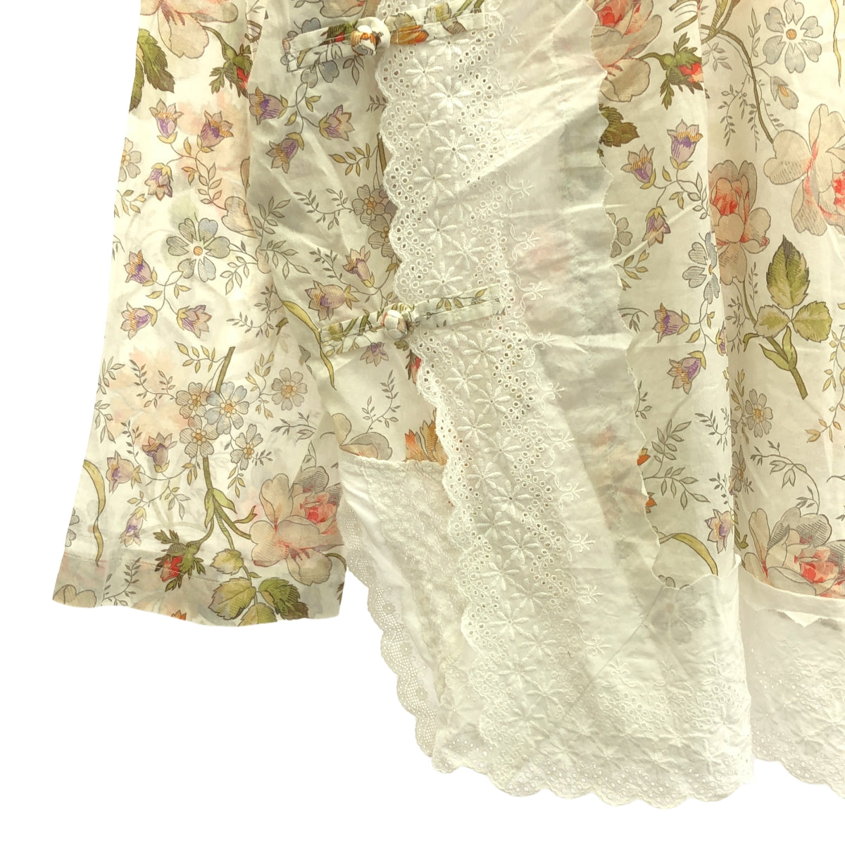 tricot COMME des GARCONS | 2021SS | Cotton lace flower Chinese shirt | S | Women's