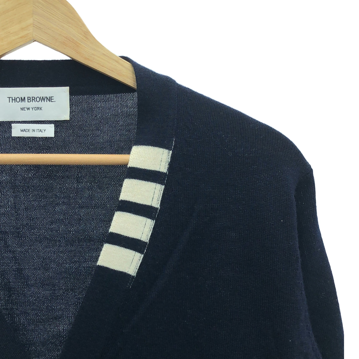 THOM BROWNE / トムブラウン | ウール ニット カーディガン | 1 | メンズ