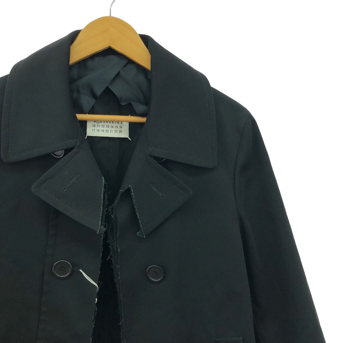 Maison Margiela / メゾンマルジェラ | 2017SS | カットオフコットン ダブルブレストコート | 40 | レディース