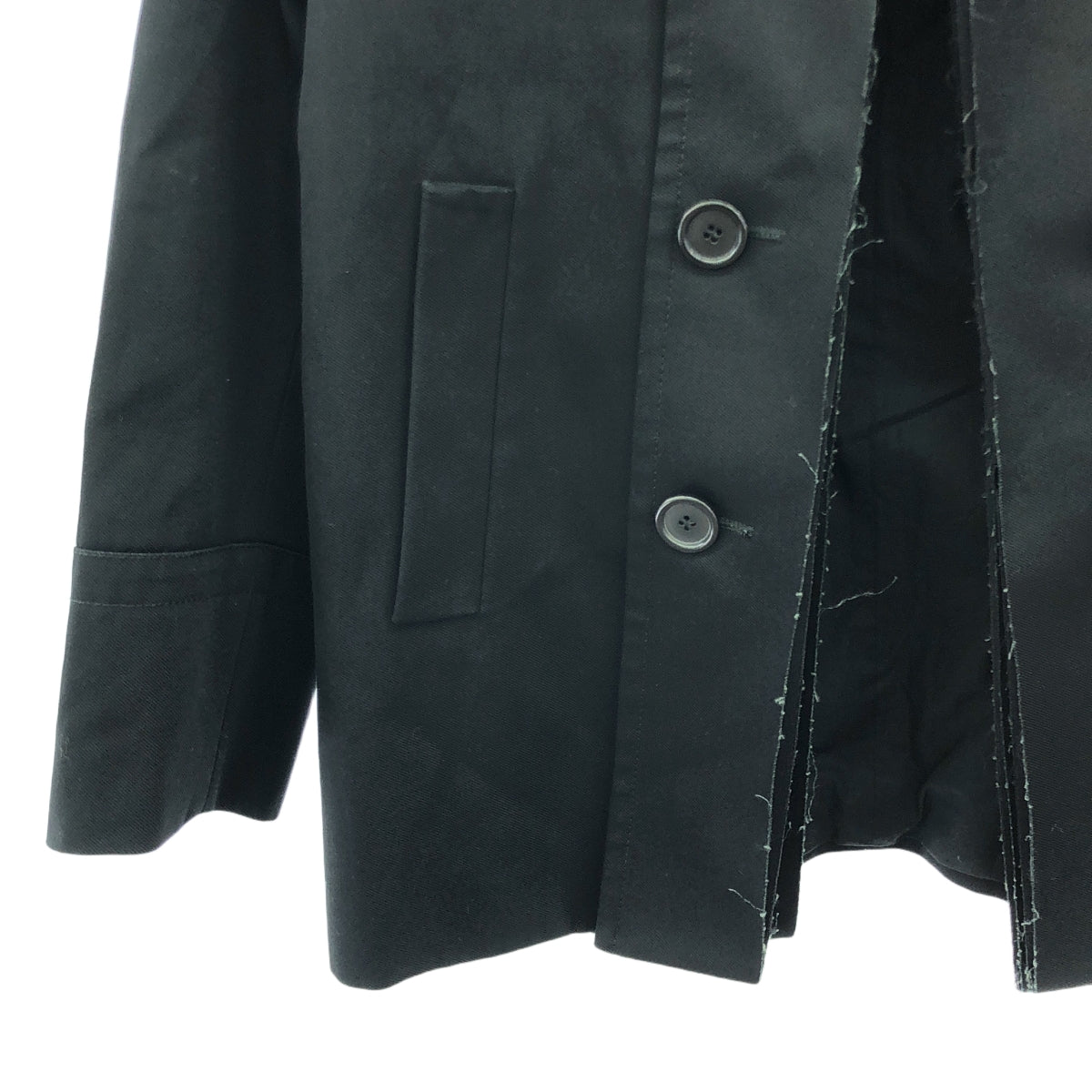 Maison Margiela | 2017SS | Cut-off cotton double-breasted coat | 40 | Women's