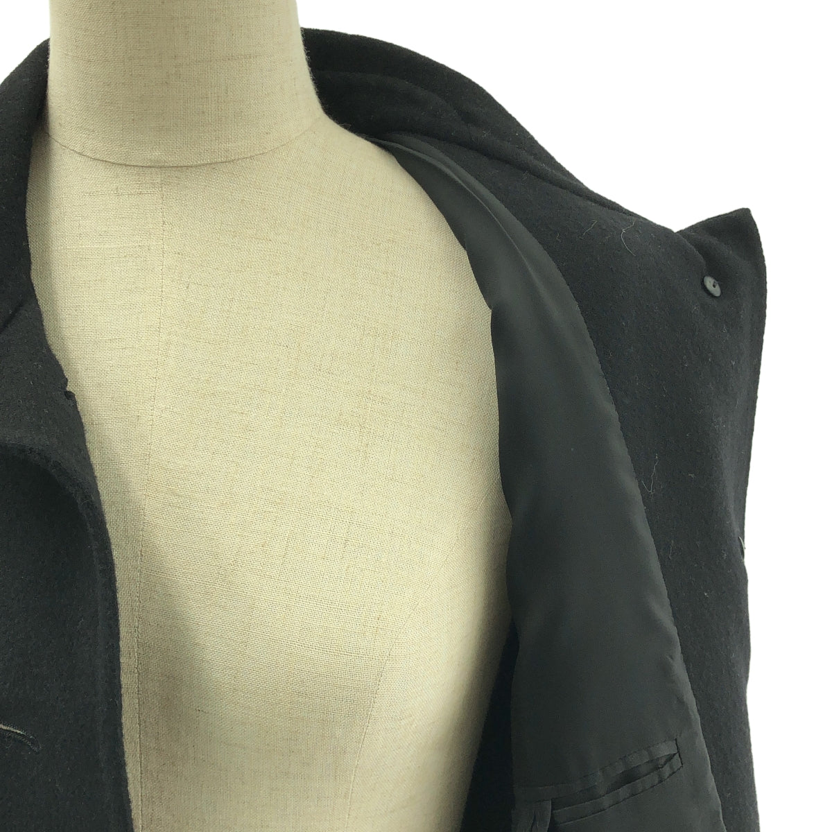 【美品】  ISSEY MIYAKE / イッセイミヤケ | 2010AW | ウール シングルコート | 2 | ブラック | レディース