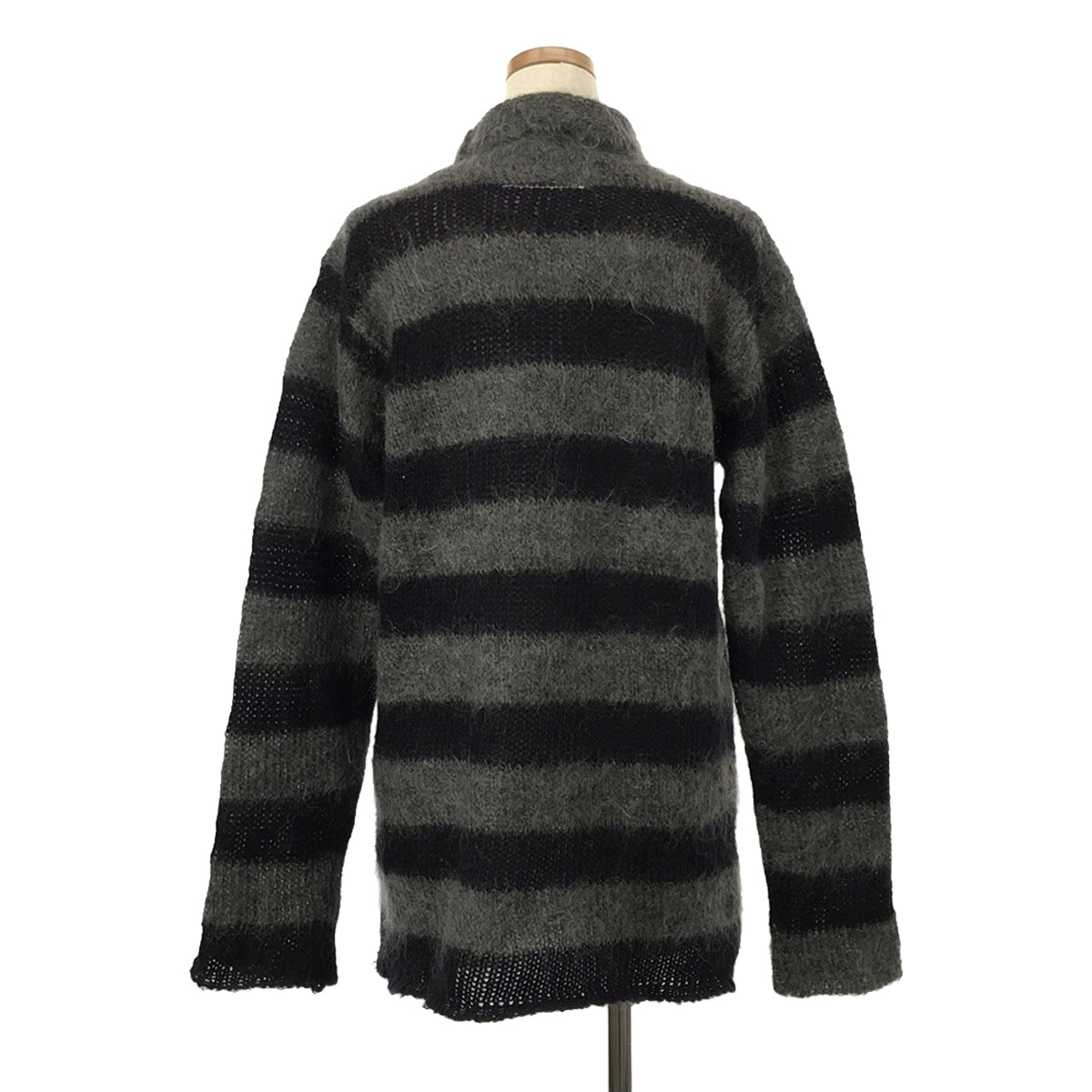 MM6 Martin Margiela | 90s~ / 1999AW BY MISS DEANNA Italian-made Orizzonti turtleneck mohair wool knit | Gray/Navy | Women's