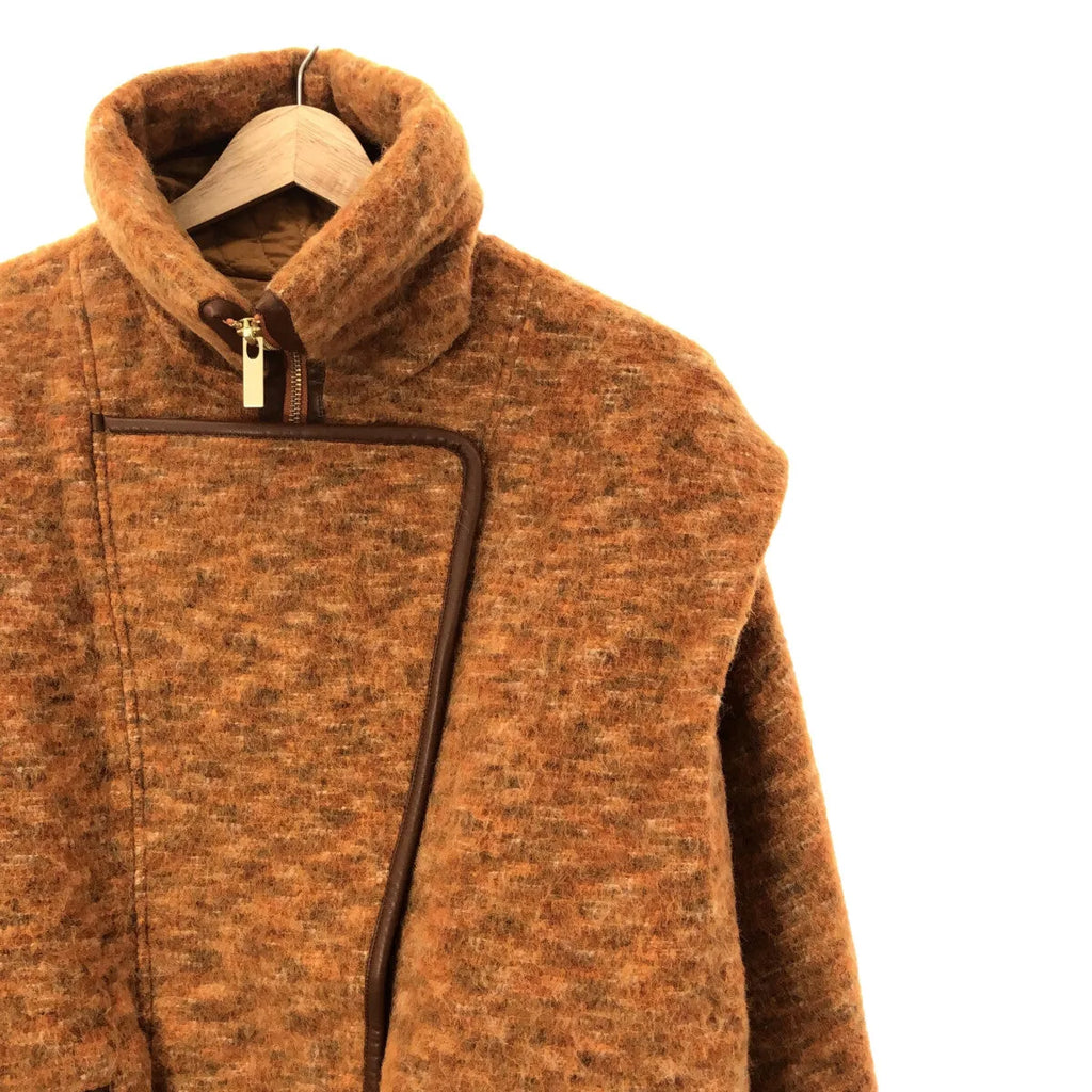 【신품】 Mame Kurogouchi / 마메쿠로고우치 | 2022AW | Alpaca Blend Shaggy Wool Blouson 샤기 울 블루존 | 2 | 브라운 | 여성