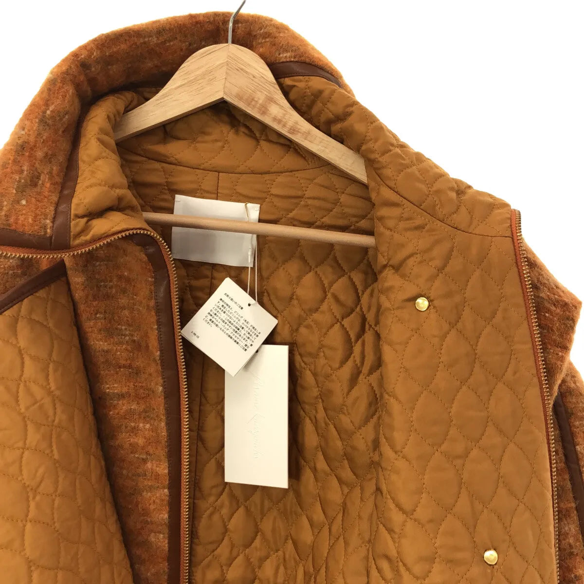 【신품】 Mame Kurogouchi / 마메쿠로고우치 | 2022AW | Alpaca Blend Shaggy Wool Blouson 샤기 울 블루존 | 2 | 브라운 | 여성