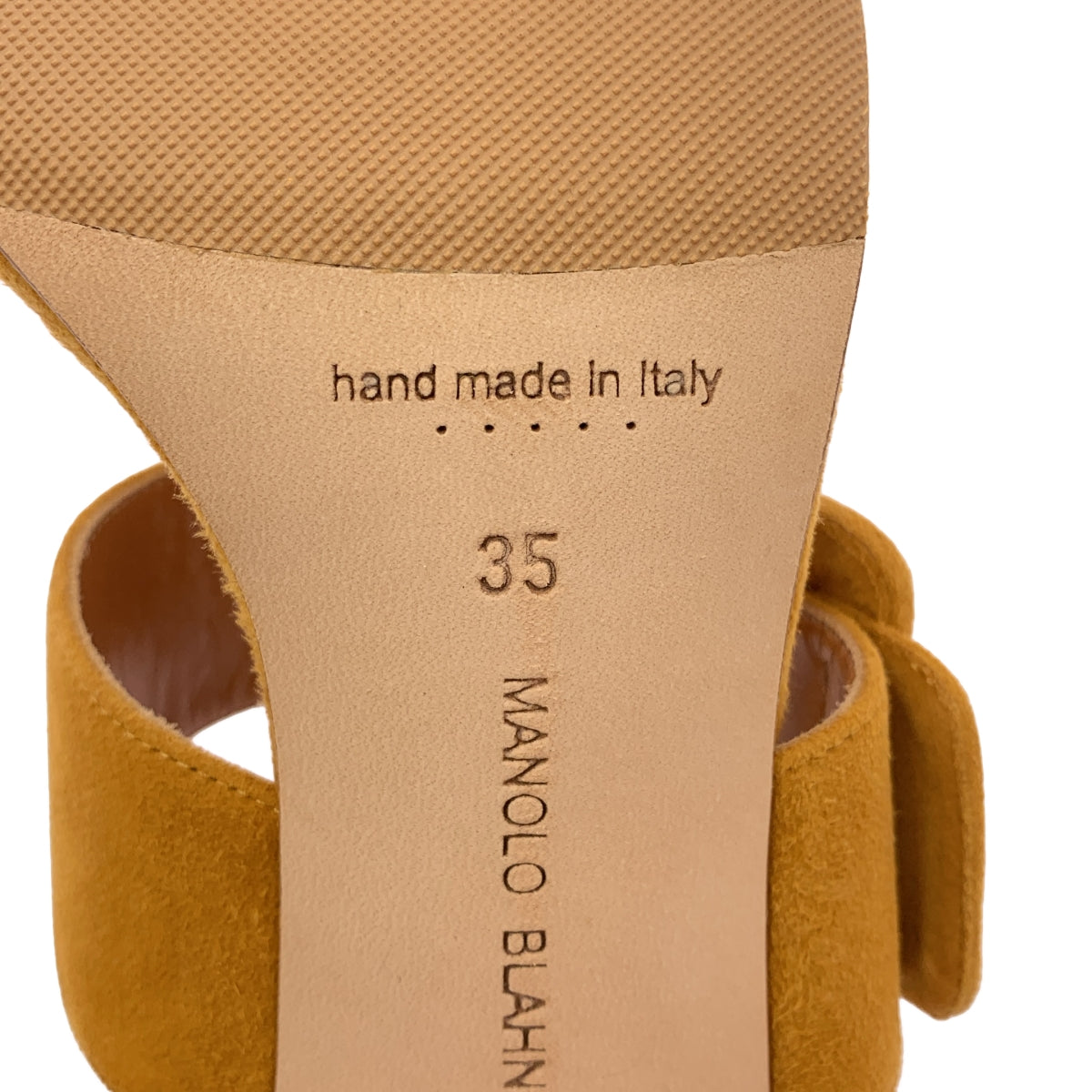 MANOLO BLAHNIK / マノロブラニク | スエード レザー ストラップ ヒール サンダル パンプス | 35 | レディース