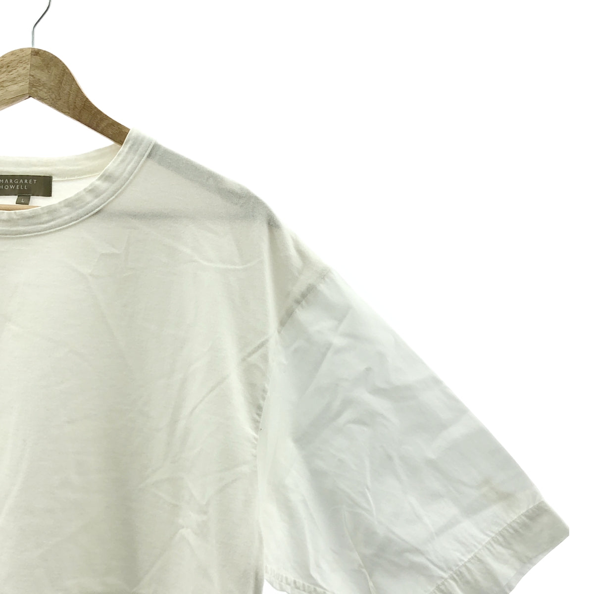 瑪格麗特豪厄爾 | 混合材質短袖棉質上衣 | L | 白色 | 男款